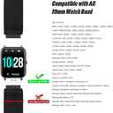 19mm Quick Release Elastic Band Compatible with GRV FC1/FC5/Willful/YAMAY/Letsfit/LETSCOM/TEMINICE/LIFEBEE/Lintelek/ ID205 ID205L ID205G ID205S ID205U/Blackview/UMIDIGI Nylon Strap Women Men