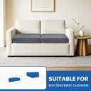 Super Stretch Couch Cushion Covers, Non Slip Love Seat Covers for 2 Cushion Couch, Sofa Cushion Covers Washable, Soft Thick Fabric, with Elastic Bottom(2 Piece Medium Covers, Light Gray)