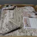 2x3 Washable Rugs for Kitchen, Floor, Entryway, Powder Room Small Area Rug Non-Slip Vintage Low Pile Throw Door Mat Brown