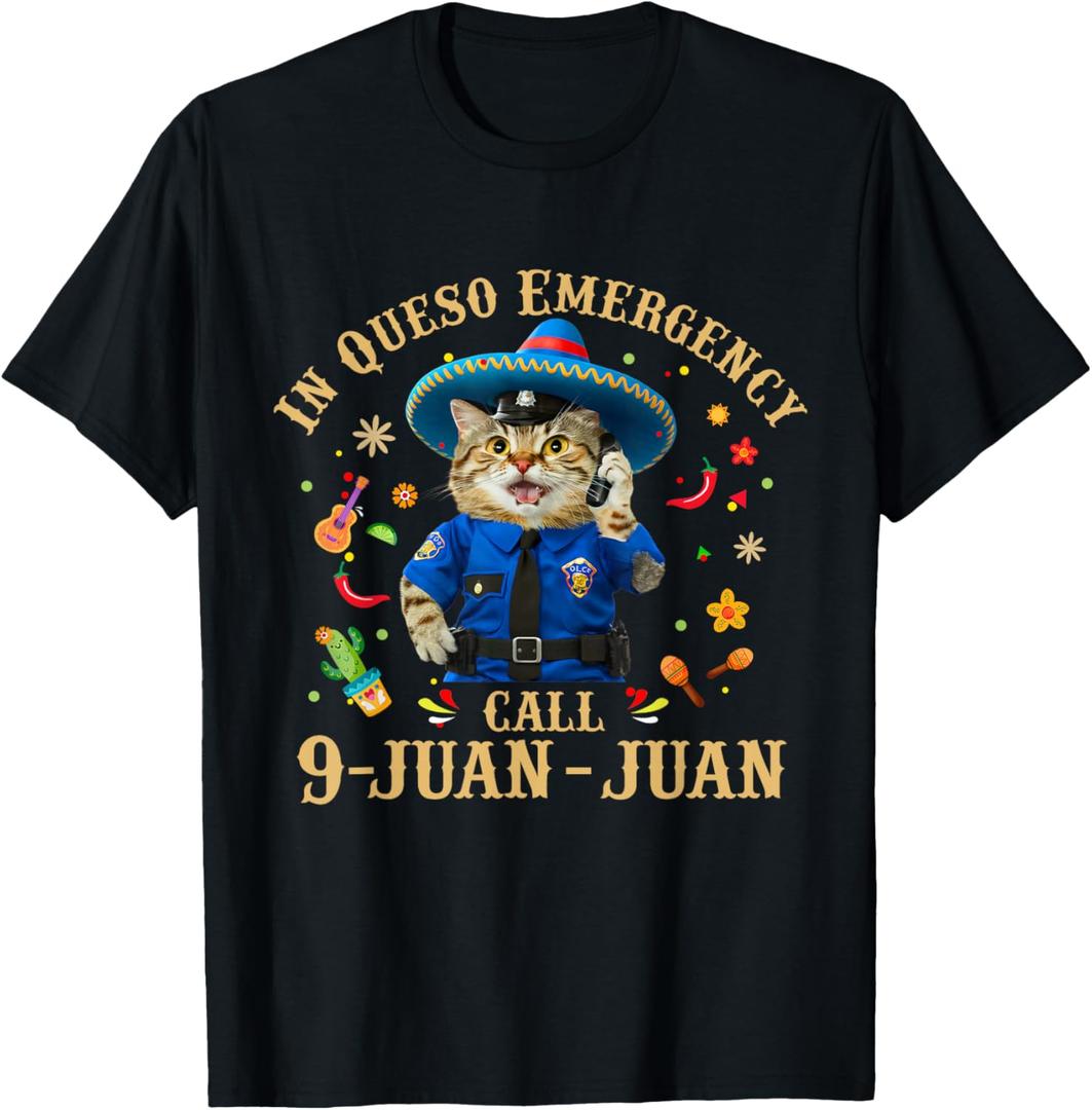 Funny Cinco De Mayo Paramedic Tacos Cat Lover 911 Dispatcher T-Shirt, M