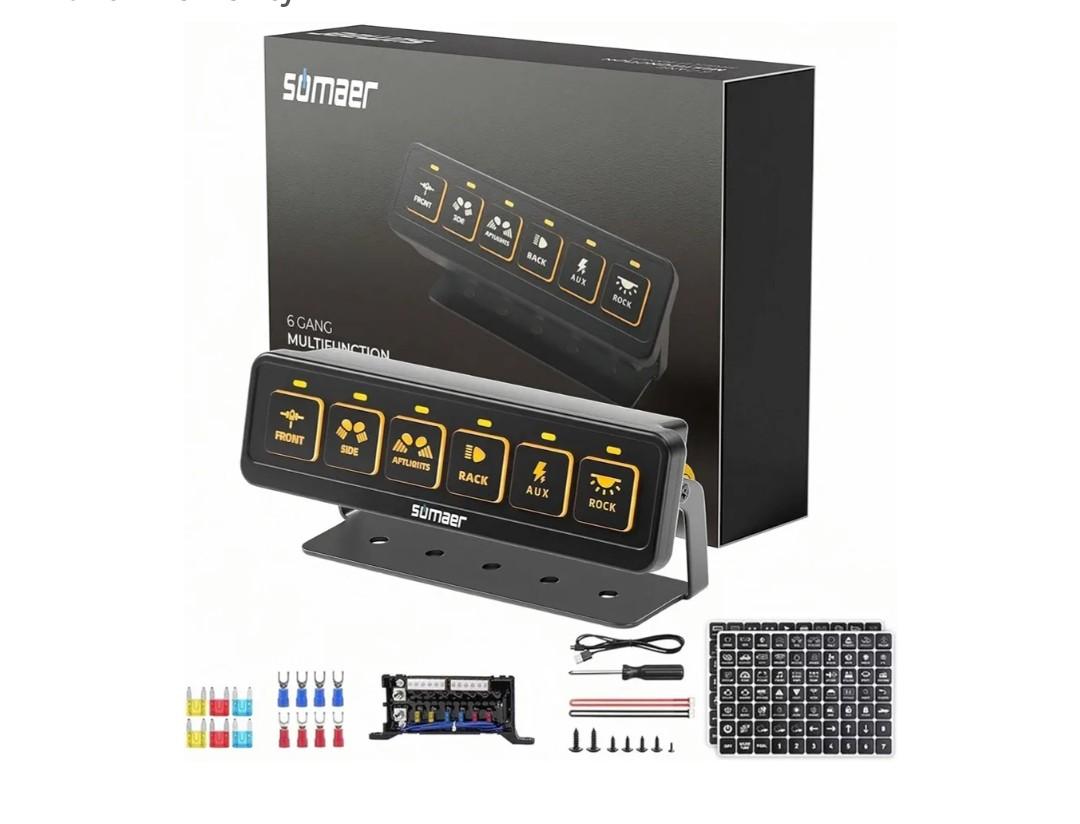 Gang Wireless Switch Panel-Remote Control for 12V/24V Vehicles, Offroad Light Switch Panel for Truck/UTV/ATV/Boat, Dual Power, 4 Lighting Modes, Waterproof & Easy InstallWarranty