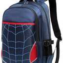 BLUEFAIRY Kids Backpack for Boys Kindergarten Elementary Primary School Bookbags Back to School Bags with Large Campartments Mochilas para Escolares Niños 17" Dark Blue