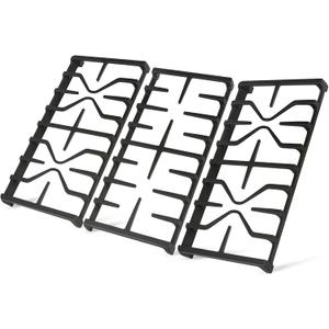 Upgraded WB31X27151 Side Grates WB31X27150 Center Grates Replacement for GE General Electric Stove Parts, WB31X24736 WB31X24737 Cast Iron Grate Cooktop Burner for JGBS66REKSS JGB735SPSS Stove Grate