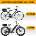 Bike Basket Rear Rack Bike Basket with Cargo Net and Liner Large Bicycle Basket Heavy Duty Bicycle Rear Basket with Liner Waterproof Cover Cargo Net