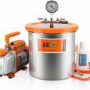BACOENG 3 Gallon Vacuum Chamber Kit with 3.6 CFM 1 Stage Vacuum Pump HVAC