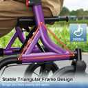 MAXWALK Rollator Walker for Seniors with Seat, 12" All Terrain Wheels