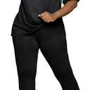 PINSV Women 2 Piece Outfits Short Sleeve Top and Flare Pants Lounge Sets Tracksuit (Large, Black)
