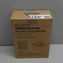 Cat Water Fountain Stainless Steel 108oz/3.2L, APAUK Automatic Pet Fountain Dog Water Dispenser with Water Level Window, Quiet Cat Fountain for Drinking, Inside with Replacement(1 Filters&1 Sponges)