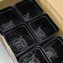 Yaomiao 200 Pack 3 Inch Black Nursery Pot Square Flower Pots Plastic Plant Succulent Planter Seed Starting Pots with Drainage Holes for Garden Office Balcony Decor Indoor Outdoor Plant Seedling