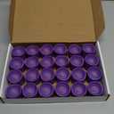 Homemory Purple Tea Lights Candles Battery Operated, 200+Hour Flameless Flickering Fake Electric LED Colored Tealights Candles for Party, Wedding, Halloween, Mardi Gras, Holiday Decor, 24-Pack