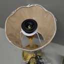 Boho Table Lamp for Bedroom, Touch Control Bedside Table Lamp with Brass Gold Base, Rattan Small Table Lamp for Small Space, Boho Lamp Rattan Lamp, Rustic Desk Lamp for Kitchen Counter, Nightstand