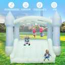 AKSPORT Inflatable Bounce House,White Castle Bounce House for Kids 3-6 Indoor & Outdoor Inflatable Bouncer House with Slide & Air Blower & Balloons for Kids Birthday Party,Wedding Party, 11.97x8.98x7.15ft