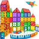 100pcs Magnetic Tiles Magnetic Building Blocks for Toddlers 3 4 5 6 7 Year Old Boys Girls Educational Magnet Blocks Birthday Gift Valentines Day Toys for Kids Ages 4-8 Sensory Toys 1-3