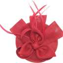 Fascinators Hat for Women Girls Sinamay Flower Feathers Tea Party Cocktail Headband Hair Clip