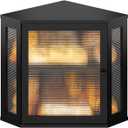 Corner Bread box for Kitchen Countertop,Farmhouse Acrylic Wavy Door Panel Food Storage Large White Bread box Container (Meduim, Black)