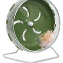 GKYZBB Hamster Wheel, 8.5 inch Silent Hamster Exercise Running Wheel with Stand,Pet Small Animals Exercise Running Toys,Adjustable Quiet Spinner for Guinea Pigs, Sugar Gliders, Gerbils (Green, 8.5in)