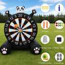 Inflatable Soccer Dart Board with 8 Soccer Balls,Giant Outdoor and Indoor Soccer Kicking Dartboard with 550W Blower for Family Yard Gym Camp Sport Games