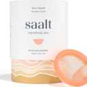 Saalt Menstrual Disc - Soft, Flexible, Reusable Medical-Grade - Removal Notch - Tampon Alternative - Made in USA - Lasts 10 Years (Coral, Regular)