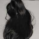 Probeauty 60cm Black Wig for Women, Long Straight Middle Part Halloween Costume Cosplay Wigs