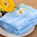60pcs Sky Blue Cheesecloth Napkins Washable Fall Boho Rustic Gauze Table Cloth Napkins Bulk 21x21 Inches for Wedding Party Bridal Baby Shower Birthday Table Decor