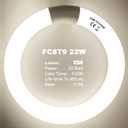 FC8T9/CW 22W and FC12T9/CW 32W Cool White Set, 8 inch T9 22 Watts Circular Light Bulbs, 12 inch 32 Watts Circline Fluorescent Bulb Round Ring Bulb CRI 80, G10q Prong