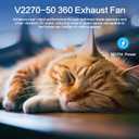 V2270-50 360 Bathroom Exhaust Fan, 50 CFM Round Ceiling Vent Fan, Non-Lighted Bath Fan Replacement for RV or Mobile Home, Fits 8 Inch Opening with 3 Inch Duct, White