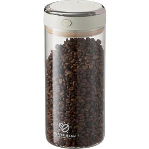 Coffee Bean Storage Container with One-way Valve Airtight Lid Date Tracker for Coffee and More Food Fresh and Storage, Clear Borosilicate Glass Coffee Canister(1.8 Qt - 21 OZ)
