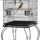 Yaheetech Budgie Cage 55-inch Rolling Standing Triple Roof Medium Parrot Cage Pet Bird Cage with Detachable Stand for Cockatiels Sun Parakeets Green-cheeked Conures Macaw