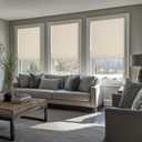 LazBlinds No Tools No Drill Cordless Roman Shades for Windows, Blackout Thermal Insulated UV Blocking Window Blinds, Room Darkening Fabric Blinds for Indoor Windows, 29'' W x 48'' H, Beige