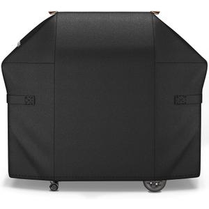 KINGLY Heavy Duty 58 Inch Grill Cover for Weber Genesis 300 & Genesis II 300 Series,600D Waterproof Fade Resistant BBQ Gas Grill Cover for Outdoor Grill with Straps,Compared to Weber 7130