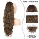Drawstring Ponytail for Women, 26 inch Long Ponytail Extension, Synthetic Pony Tails Hair Extensions, Hair Extensions Ponytail for Daily Use (Color: Medium Brown)