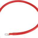 1 Pc Battery Inverter Cable Battery Cable 3/8" 5/16" Lug 1/0 AWG Gauge 2FT Red Tinned Copper