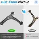 Front Lower Control Arm w/Ball Joint for Acura MDX 2006, Honda Pilot 2006-2008, Left & Right, Driver & Passenger, Suspension Kit K621349 K621350 K750124, 4Pcs