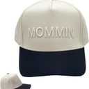 Mommin Hat for Women Messy But Worthy Embroidered Baseball Cap, New Mom Gift Mama Hat Cotton