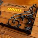 14''x8.5'' Decorative Shelf Brackets,2 Pack Cast Iron Shelf Supply,14 Inch Large Antique Black Corbesl,Screws Anchors Included
