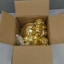 32 Pack Mini Disco Balls Decorations Different Sizes Mirror Ball with Hanging String Small Disco Ball Ornament for Disco Theme Party Cake Topper DJ Club Christmas Wedding Home Decor (Gold)