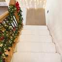 WILLBOND 6 Pcs Christmas Stair Treads Non-Slip Carpet 8 x 30 Inch Nonslip Stair Treads for Wooden Steps Indoor for Kids Pets Elders Grip Step Carpet