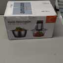 KOIOS Food Processor, 500W Electric Food Chopper with 2 Bowls (8 Cup+8 Cup) & 2 Bi-Level Blades&, Small Electric Grinder Meat Processor for Nuts, Meat, Onion, Garlic, Baby Food, Black