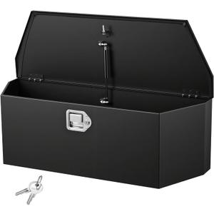 VEVOR Trailer Tongue Box, Heavy Duty Trailer Tongue Tool Box Storage Organizer, Utility Tool Chest for Pickup Truck Bed, RV, SUV, Off-Road Vehicle, Steel, 36" x 12" x 12", Upgraded Lock Version, 36" Black (with upgraded lock)