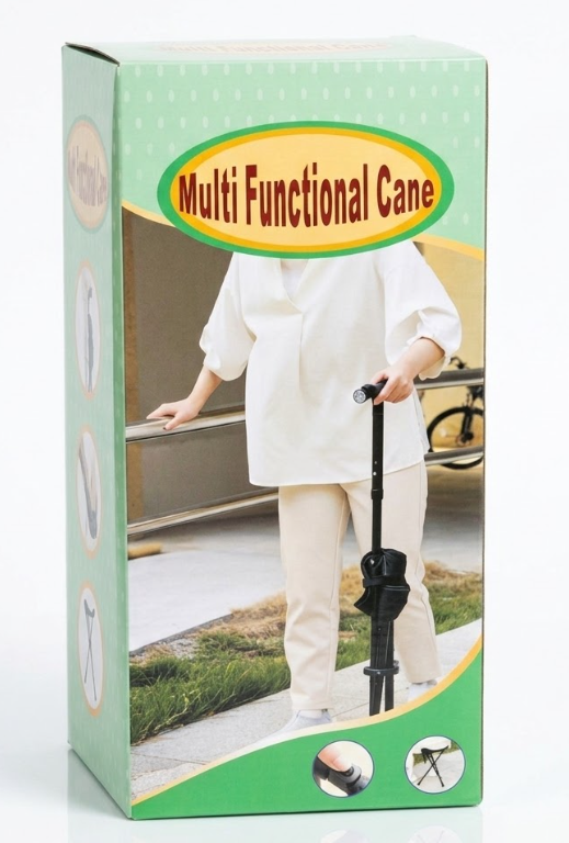 Walking Cane for Men & Women, Foldable Free Standing Cane