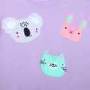 Toddler Girl Cotton Long Sleeve Sweatshirt Christmas Clothing 2-9Y (Purple)