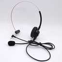 OP-4818 Black Over-Ear Wired Headset for Panasonic Cordless Phone with 2.5mm Jack