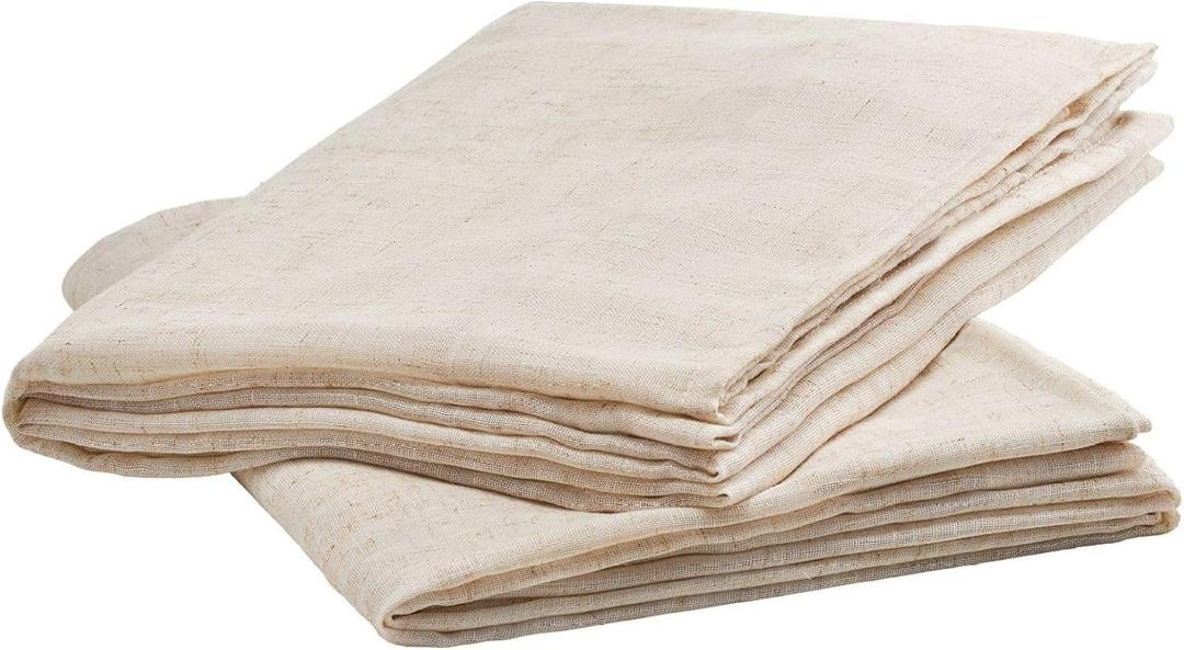 Natural Linen Curtains 52x84 Inch, Semi Sheer Light Filtering - 2 Panels