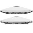 2PCS 10x10 Pop Up Canopy Replacement Top Cover with Air Vent for Straight Leg Canopy Tent, Waterproof for Outdoor Garden Patio Camping Sun Shade(Top Only) (Grayish White)