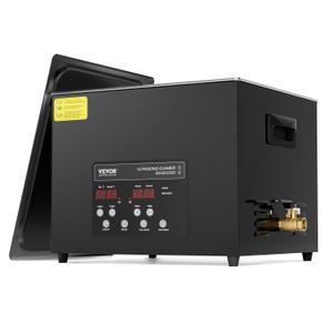 VEVOR 15L Sonic Cleaner, 360W Digital Ultrasonic Cleaning Machine with Upgraded Degassing and Gentle Mode, 40kHz Industrial Ultrasound Cleaner with Timer and Heater for Retainer Jewelry Tools