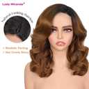 Lady Miranda Loose Wave Wig Nature Curly Synthetic Heat Resistant Weave Full Wigs for Women (1B30#)