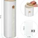 Cotton Pad Holder, Wall Mounted Cotton Rounds Holder Dispenser Face Pad Holder Makeup Organizers Containers for Bathroom (White)