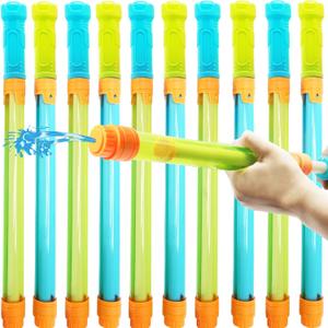 Water Gun for Kids, 10 Pack Pool Water Squirter Blaster, 35 ft Range Squirt Gun Bulk, Water Soaker Shooter for Summer Outdoor Game Pool Beach Party (15.7, Blue+green+orange)