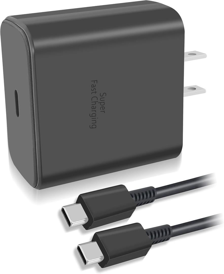 45W USB-C Type C Super Fast Charging Wall Charger and 5Ft USB C to USB C Fast Charging Cable for Samsung Chromebook XE513C24 XE510C24 XE350XBA XE525QBB USB Type C Galaxy S22 Ultra S23 S21 S20 Ultra