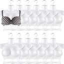 Suzile 12 Pcs Hanging Mannequin Torso Female Mannequin Hanger Women Body Torso Dress Form Plastic Hollow Back Upper Women Clothes Showing Rack for Retail and Shop, White